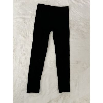 Leggings Women’s Compression Black Full Length Gym Workout Shaping XL Vtg